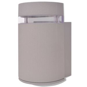 vidaXL Applique murale ext&eacute;rieure demi-cylindrique Aluminium Gris