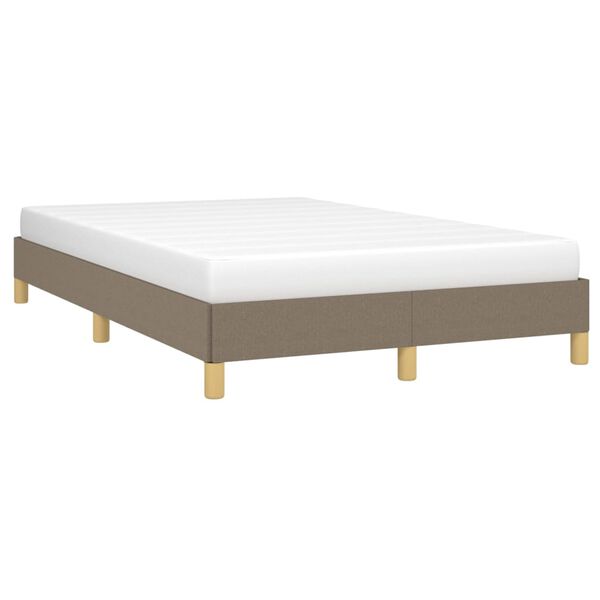 vidaXL Cadre de lit sans matelas taupe 120x190 cm tissu