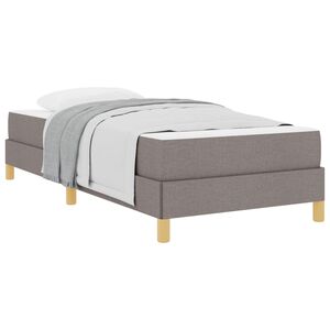 vidaXL Lit &agrave; ressorts avec matelas Taupe 100 x 200 cm tissu