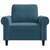 vidaXL Fauteuil Bleu 60 cm Velours