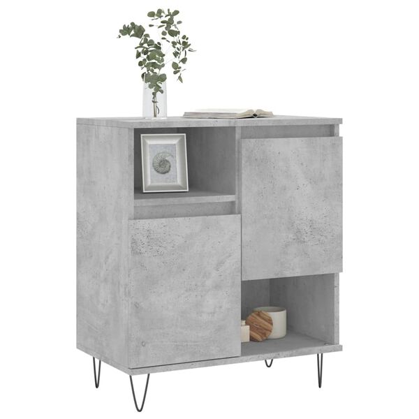 vidaXL Buffet Gris béton 60x35x70 cm Bois d'ingénierie