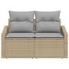 vidaXL Canapé de jardin avec coussin 123 x 62 x 69 cm polyrotin