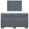 vidaXL Sommier &agrave; lattes de lit et matelas Gris fonc&eacute; 120x200cm Velours