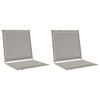 vidaXL Coussins de si&egrave;ge et de dos Polyester Gris clair 47 x 45 x 2 cm