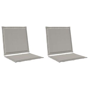 vidaXL Coussins de si&egrave;ge et de dos Polyester Gris clair 47 x 45 x 2 cm