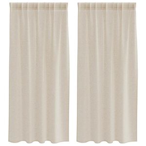 vidaXL Rideau en Voile 2 pc Couleur sable 175 x 140 cm Polyester