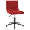 vidaXL Chaises &agrave; manger pivotantes lot de 2 rouge bordeaux velours