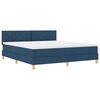 vidaXL Lit boxspring avec matelas avec matelas Bleu 180 x 200 cm tissu