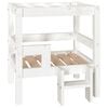 vidaXL Lit pour chien Blanc 55,5x53,5x60 cm Bois de pin solide