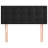 vidaXL Tête de lit Noir 100x5x78/88 cm Velours