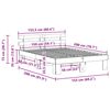 vidaXL Cadre de lit avec t&ecirc;te de lit Blanc 150 x 200 cm Pin massif