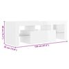 vidaXL Meuble TV avec lumières LED blanc brillant 120x35x40 cm