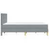 vidaXL Cadre de lit avec matelas Gris clair 120 x 190 cm tissu