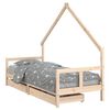 vidaXL Cadre de lit pour enfants gris 80x200 cm bois de pin massif