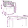 vidaXL Ensemble &agrave; manger jardin coussins 5pcs marron poly rotin verre