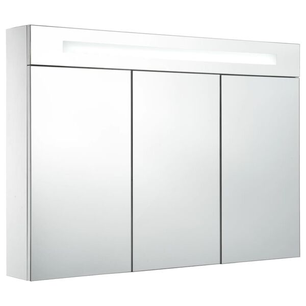 vidaXL Armoire de salle de bain &agrave; miroir LED 88x13x62 cm