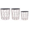 vidaXL Table basse 3 pcs Cuivre