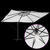 vidaXL Parasol Roma à Bras Déporté Beige et Noir 352 x 251 x 265 cm