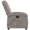vidaXL Fauteuil de massage inclinable &eacute;lectrique Taupe Tissu