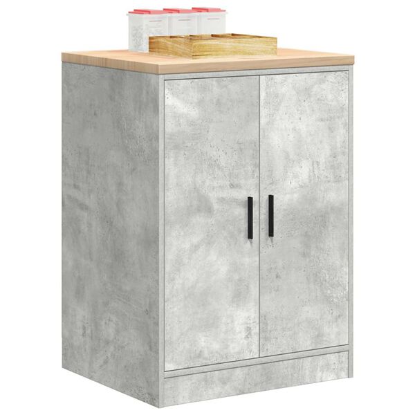 vidaXL Armoire de rangement de garage gris b&eacute;ton 60x51x85 cm bois pin