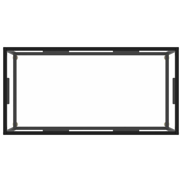 vidaXL Table basse Noir avec verre trempé 100x50x35 cm