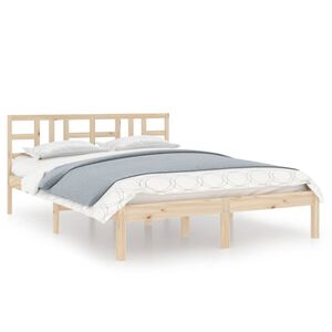 vidaXL Cadre de lit sans matelas 160x200 cm bois massif