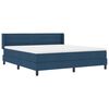 vidaXL Lit &agrave; ressorts avec matelas Bleu 200 x 180 cm Polyester