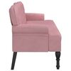 vidaXL Banc avec dossier rose 119,5x64,5x75 cm velours