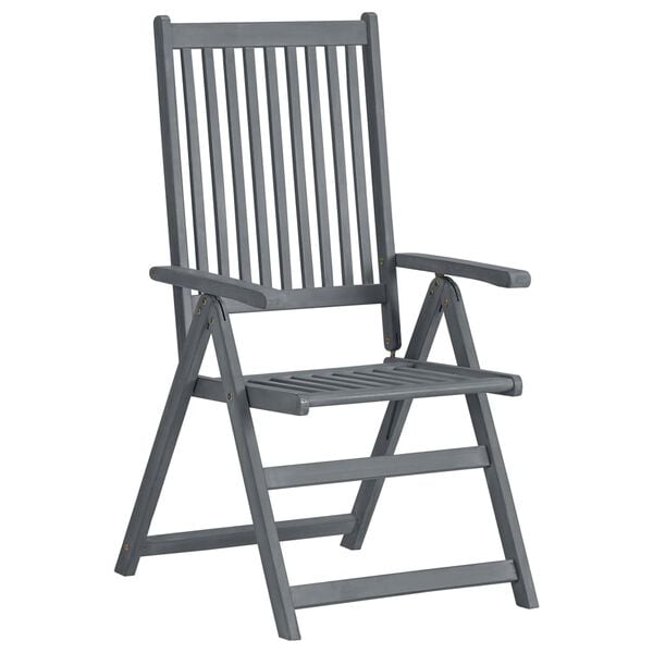 vidaXL Ensemble de salle à manger de jardin 5 pièces (150-200) x 100 cm en bois d'acacia massif gris