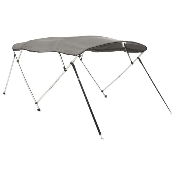vidaXL Toit bimini &agrave; 4 arceaux parois lat&eacute;rales 243x(230-244)x137 cm