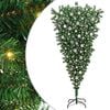 vidaXL Sapin de No&euml;l artificiel pr&eacute;-&eacute;clair&eacute; &agrave; l'envers avec ensemble de boules