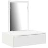vidaXL Table de Toilette Blanc 60 x 40 x 70 cm Bois d'ing&eacute;nierie