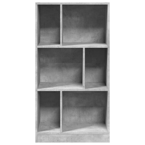 vidaXL Bibliothèque gris béton 57x28,5x107,5 cm bois d'ingénierie