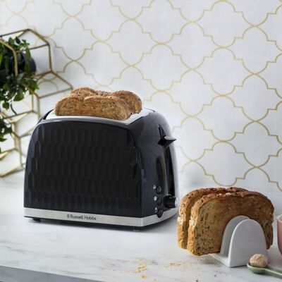 Russell Hobbs Grille-pain à 2 tranches Honeycomb Noir