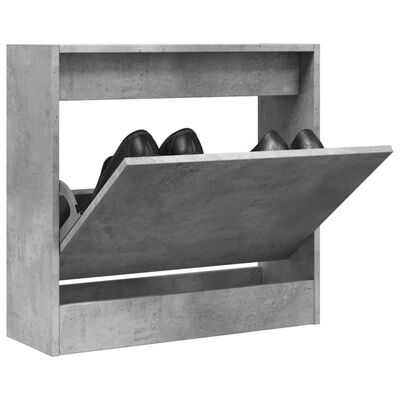vidaXL Armoire à chaussures gris béton 60x21x57 cm bois d'ingénierie