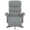 vidaXL Fauteuil inclinable de massage et repose-pieds gris clair tissu