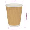 vidaXL Tasses &agrave; caf&eacute; en papier 500 pcs 12oz 300ml marron