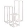 vidaXL Ensemble de supports pour plantes 3pcs Blanc Bois de pin massif