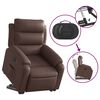 vidaXL Fauteuil inclinable &eacute;lectrique marron similicuir