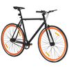 vidaXL Vélo à pignon fixe noir et orange 700c 55 cm