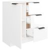 vidaXL Buffet Blanc brillant 60x30x70 cm Bois d'ing&eacute;nierie
