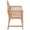 vidaXL Banc de jardin avec coussin taupe 120 cm Bois de teck massif