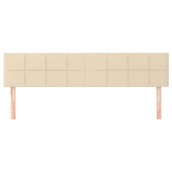 vidaXL T&ecirc;tes de lit Cr&egrave;me 180x5x78/88 cm Tissu