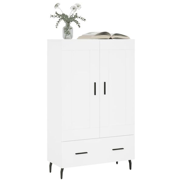 vidaXL Buffet haut blanc 69,5x31x115 cm bois d'ing&eacute;nierie