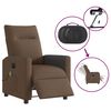 vidaXL Fauteuil inclinable de massage &eacute;lectrique marron tissu