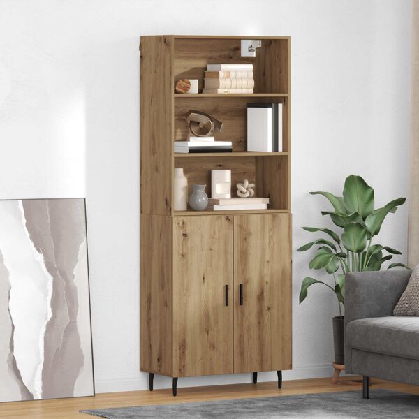 vidaXL Haut Armoire Ch&ecirc;ne artisanal 69,5 x 34 x 180 cm