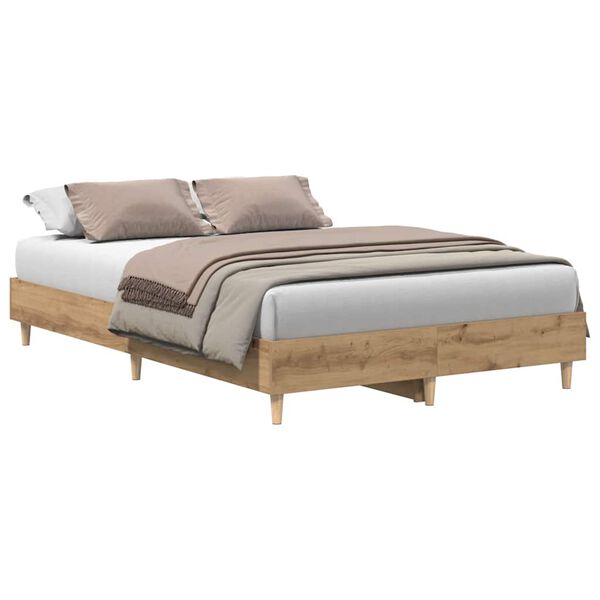 vidaXL Cadre de lit sans matelas ch&ecirc;ne artisanal 120x190 cm