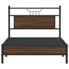 vidaXL Cadre de lit sans matelas ch&ecirc;ne marron 107x203 cm