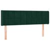 vidaXL T&ecirc;te de lit avec oreilles Vert fonc&eacute; 147x16x78/88 cm Velours