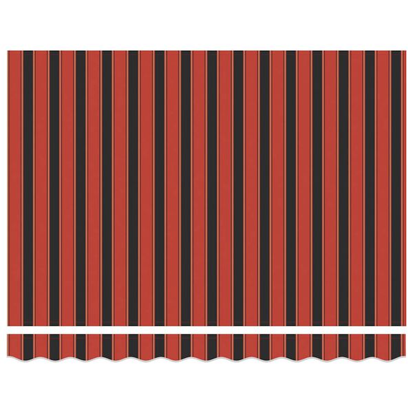 vidaXL Auvent Rétractable Orange et Noir 300 x 250 cm